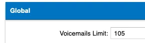Voicemail limit setting