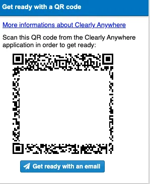 Clearly Anywhere QR code login