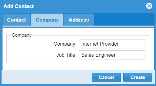 Company tab fields