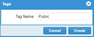 Add or edit tag form