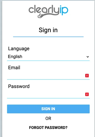 User portal login page