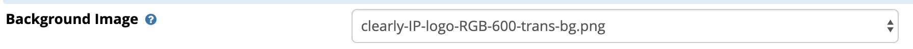 Screenshot showing Pick from an existing background image or upload a new one