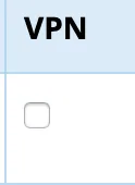 Screenshot showing Check the box for VPN