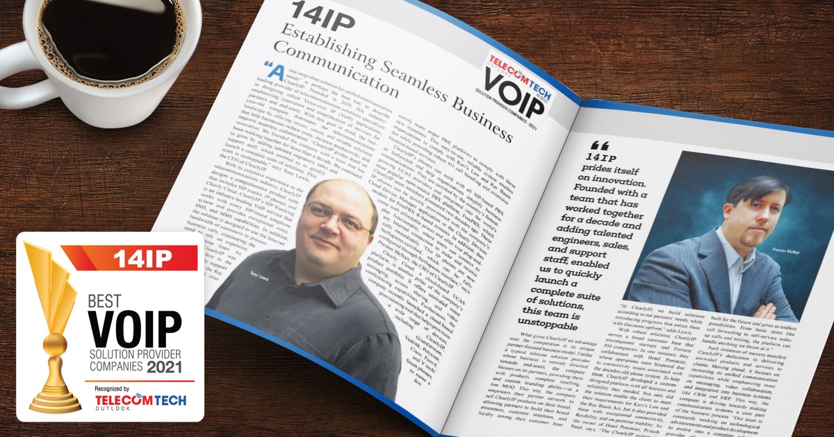 TelecomTech Best VOIP Solution Provider Company award