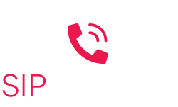 SIP Trunking logo inn red and white