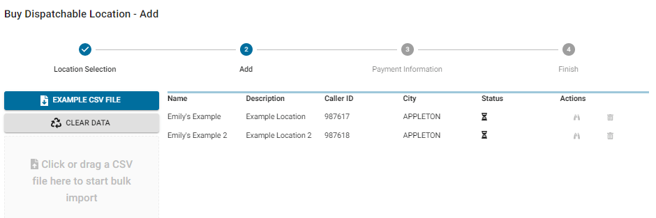 dispatchable location