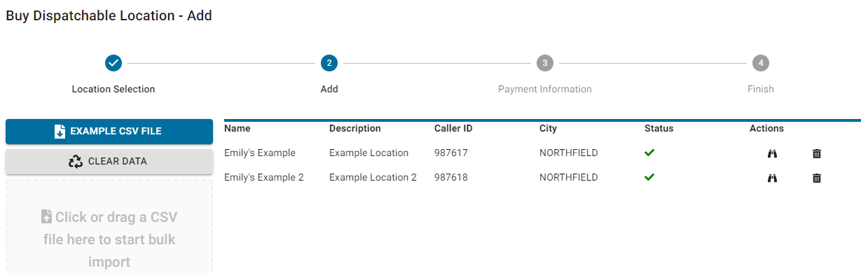 dispatchable location